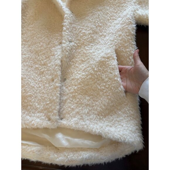 Treasure & Bond NWT Teddy Fleece Jacket Ivory Size XS Shearling Fuzzy Faux Fur - Picture 13 of 13